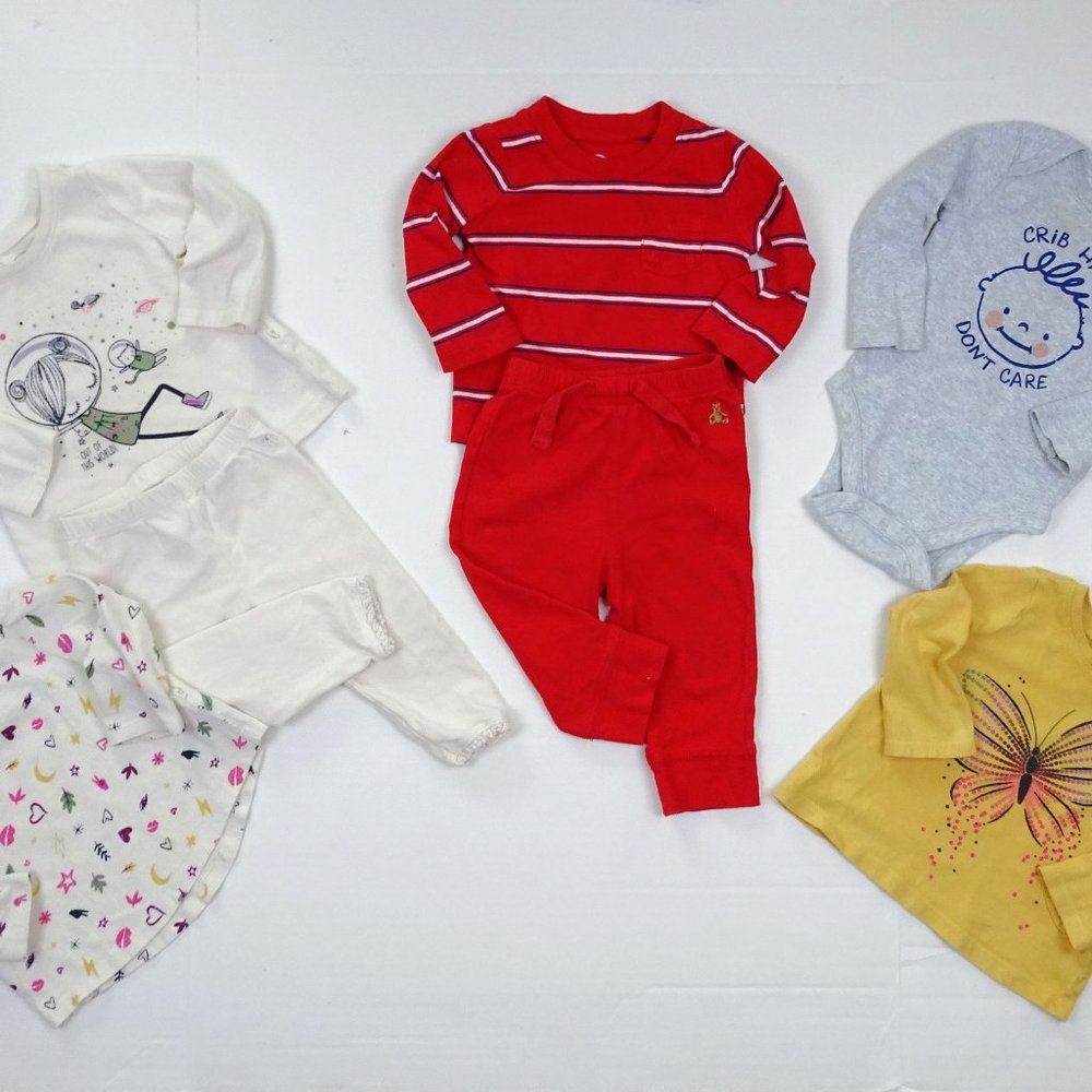 Lot 7 pcs Fall Clothes Baby Girl 6-12 Months 6 9 12 70 cm Clothing Outfits Sets